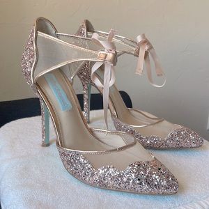 Betsey Johnson Glitter Pumps - 7